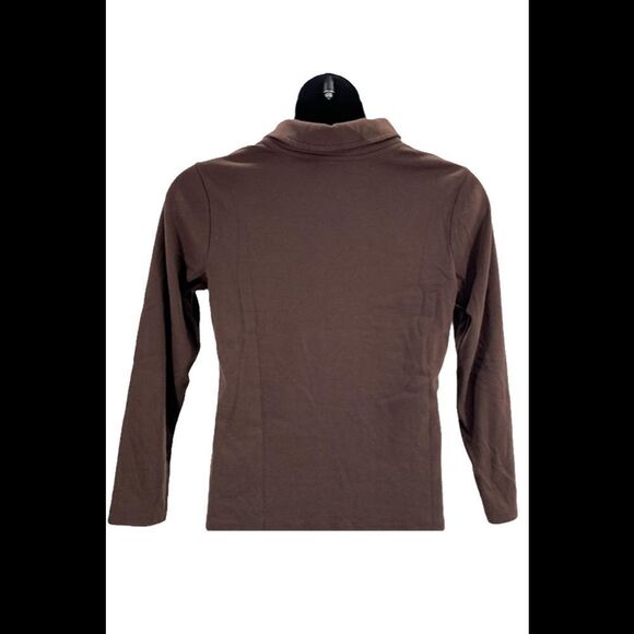 Denim & Co. Essentials Interlock Shawl Long-Sleeve Top Dark Chocolate - Regular - Picture 2 of 3